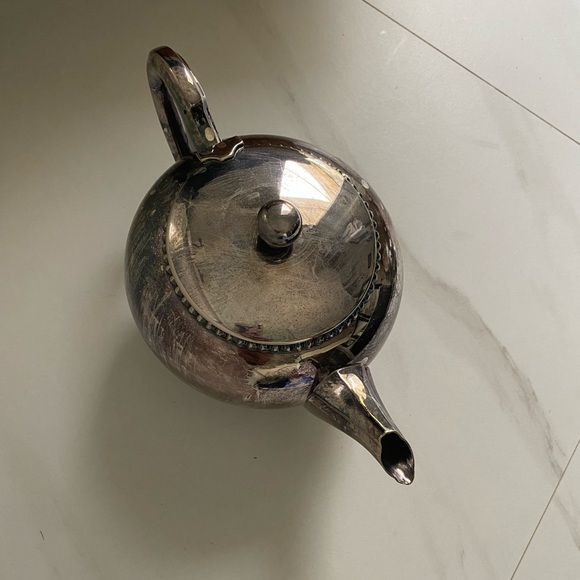 Vintage Meridional E.P.S Silver plated Teapot, Coffeepot, Creamer & Saucer Set - Picture 10 of 16